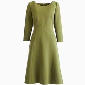 Jcrew fit and flare sheath dress in stretch ponte